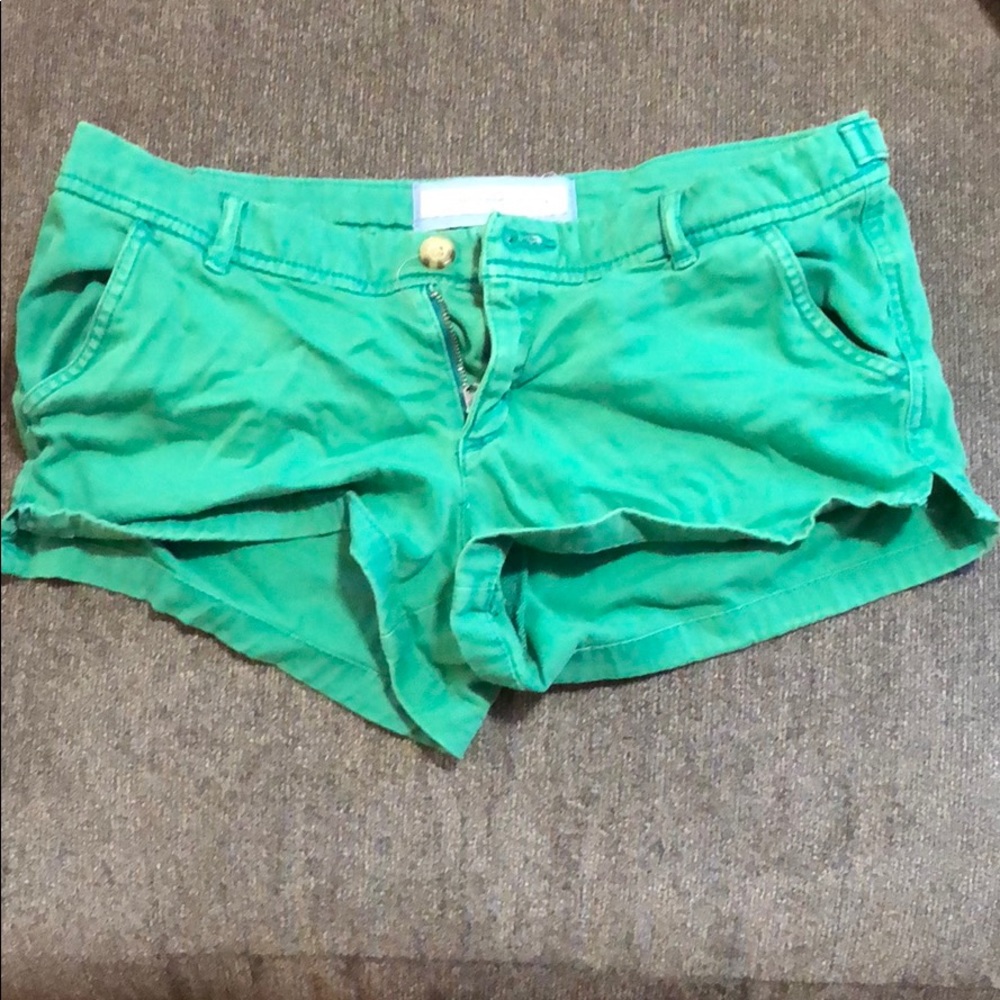 Green Abercrombie shorts